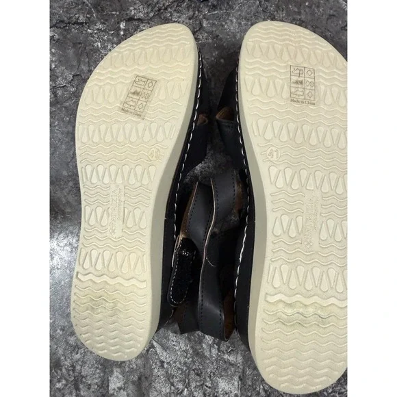 Patrizia By Spring Step Womens Cirielle Wedge Sandal‎ Comfort Walk Black 41/10 - Picture 11 of 12